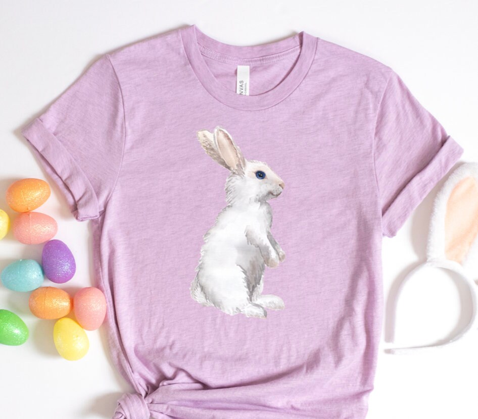 Women’s Cute Bunny Shirt, women’s Happy Easter Shirt, Easter Rabbit Shirt, Cute Easter Bunny Tee, Easter Family Shirt, Easter Day gift