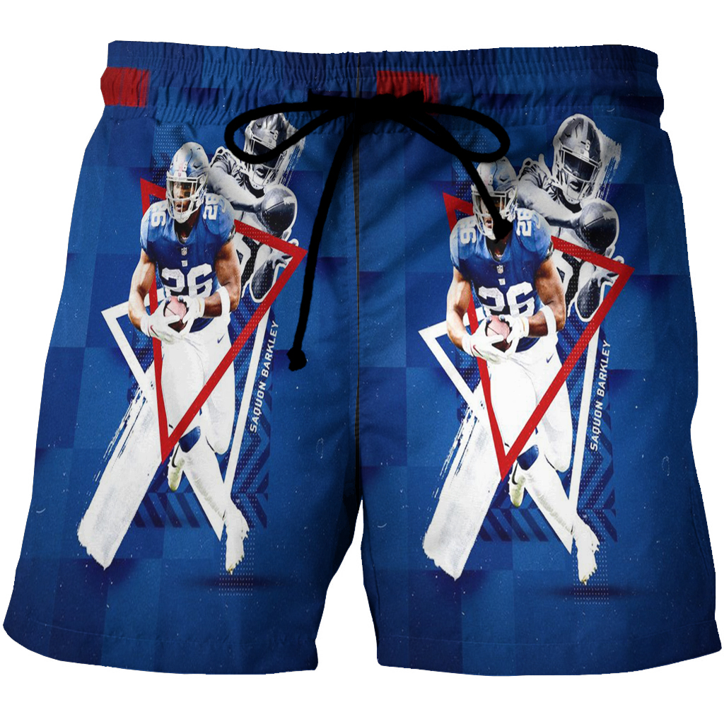 New York Giants Saquon Barkley8 3D All Over Print Summer Beach Hawaiian Short