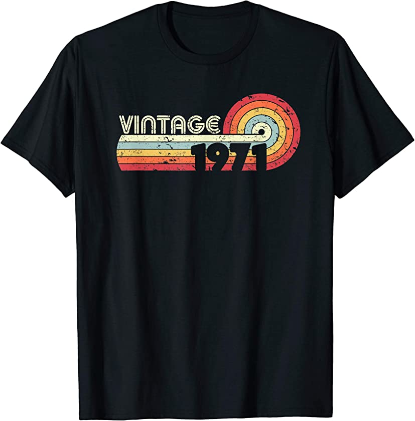 1971 Vintage Shirt, Birthday Gift Tee. Retro Style T-Shirt