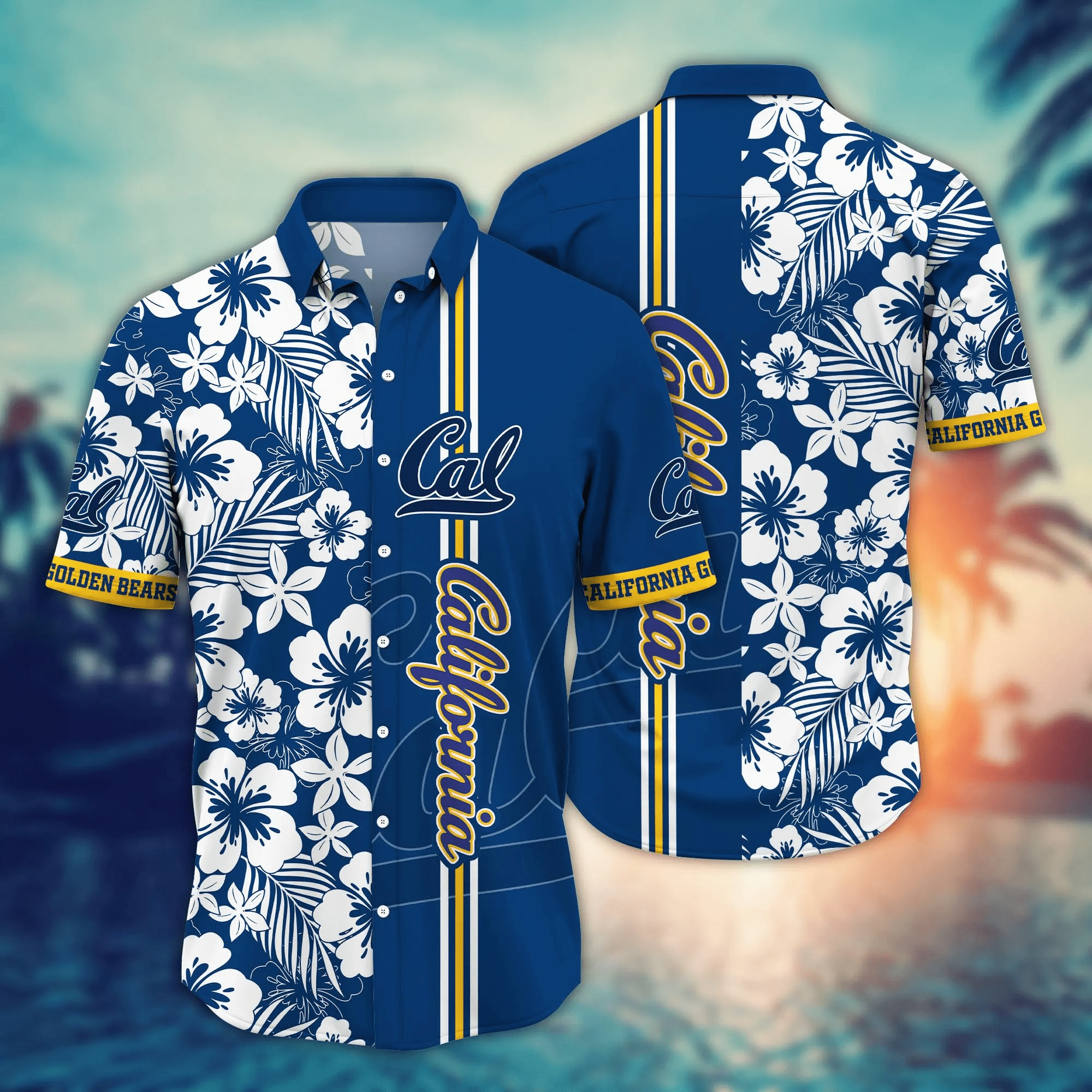 California Golden Bears NCCA Hawaiian Shirt Sunningtime Aloha Shirt