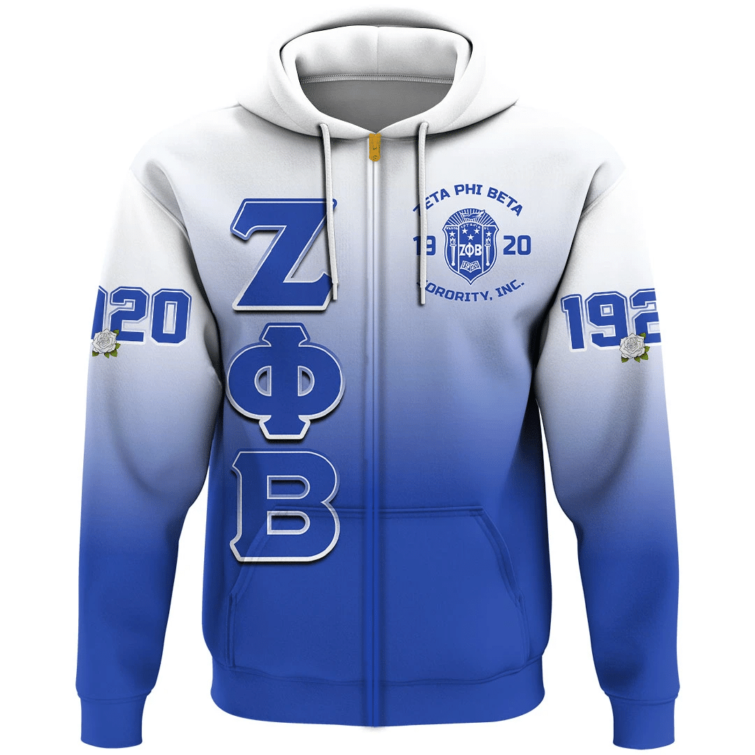 Sorority Hoodie – Zeta Phi Beta Gradient Zip Hoodie