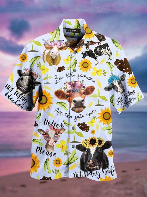 Animal Cotton-Blend Collar Shirts & Tops Hawaiian Shirt | For Men & Women | Hw4048