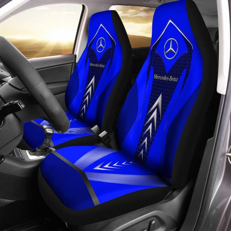 Mercedes Benz- BDA Car Seat Cover (Set of 2) Ver1 (Blue)