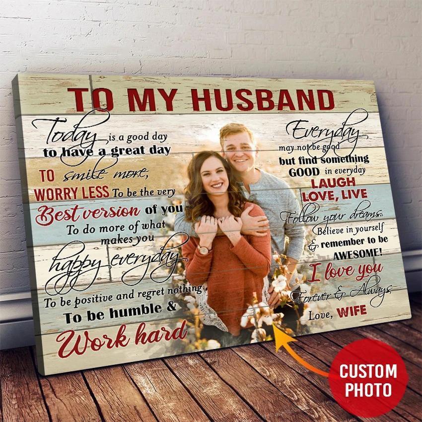 Personalized Couple Photo Husband/Wife Anniversary Wedding Canvas And Poster, Wall Decor, Canvas Instructure Wall Art – Husband Gifts