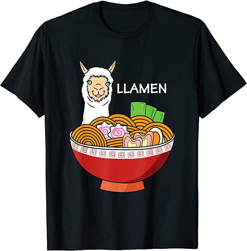 Llama Ramen Noodle Cute Tshirt T-Shirt