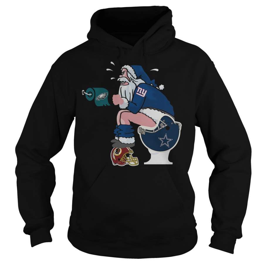 New York Giants santa Claus make shit toilet Hoodie