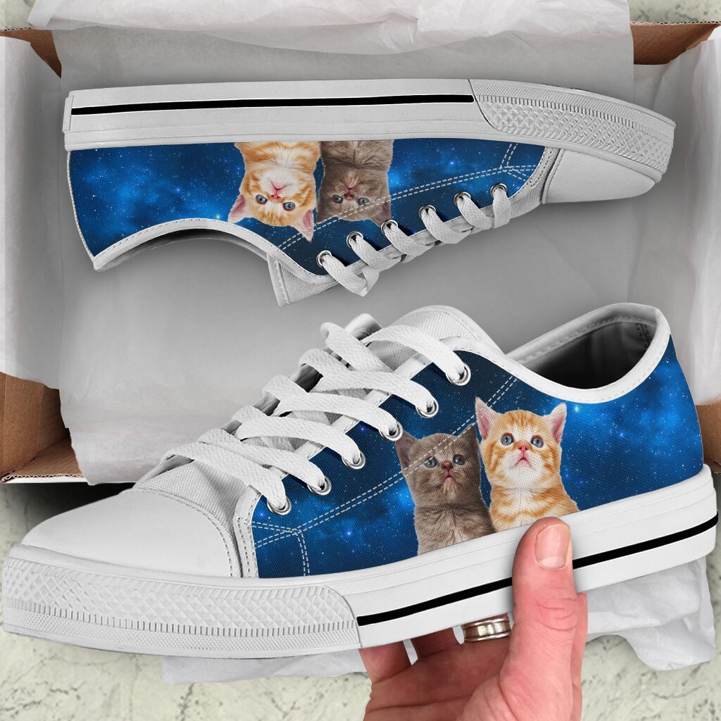 Cat Galaxy Low Top Shoes For Women, Shoes For Men Custom Shoes