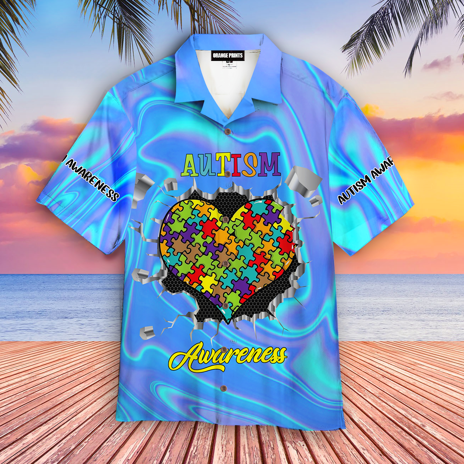 Autism Love Aloha Hawaii Shirts For Men And Women Ha82084