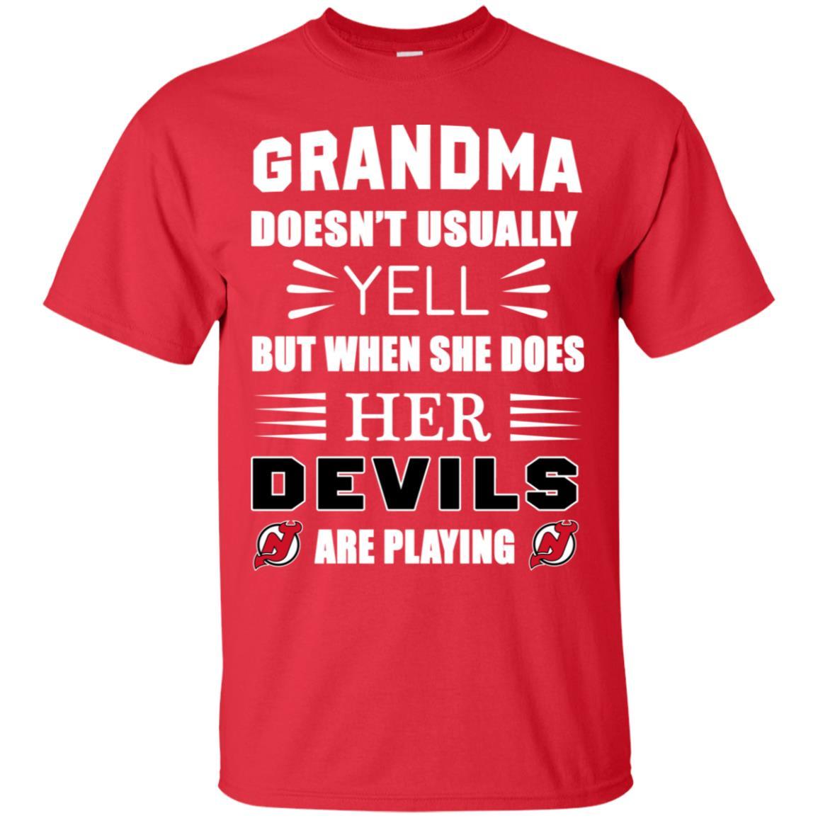 Grandma Doesn’t Usually Yell She Does Her New Jersey Devils Tshirt