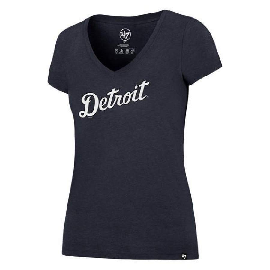 Detroit Tigers ’47 Club V-Neck T-Shirt 3D All Over Print