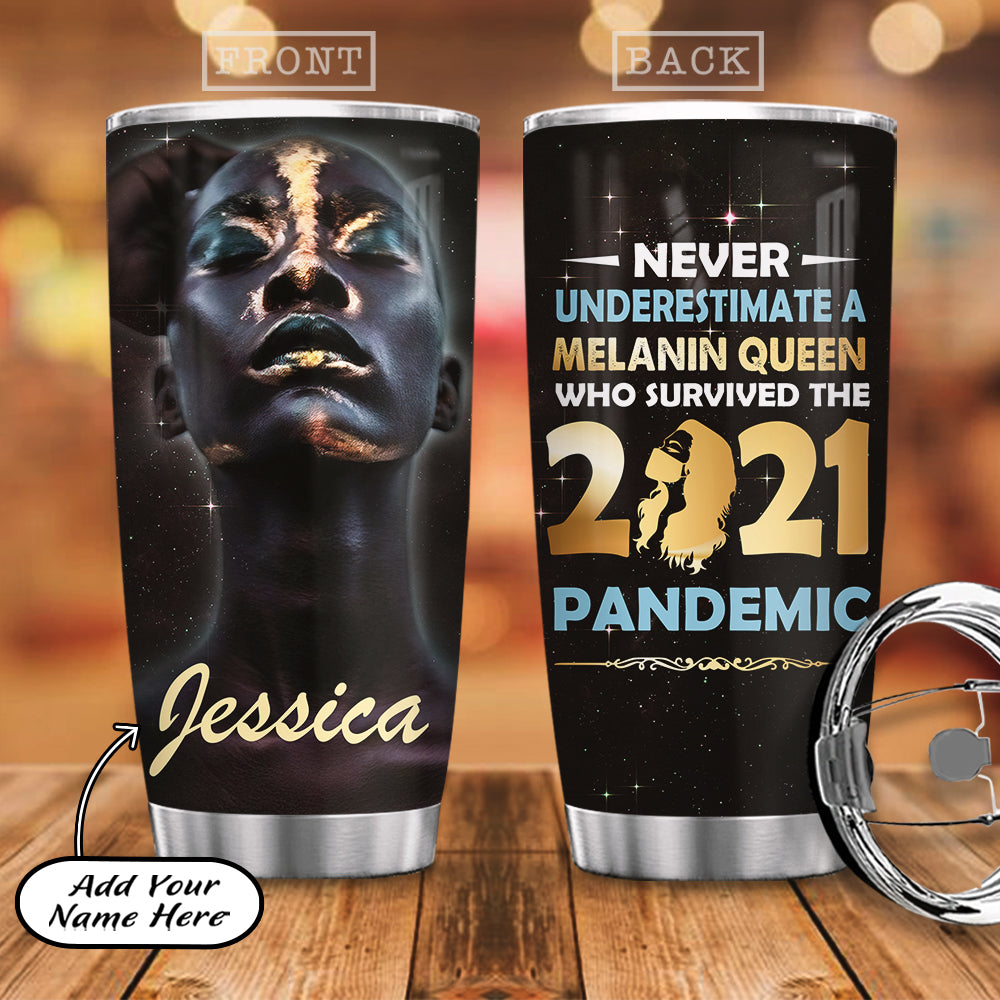 Personalized Melanin Gold Beauty And Proud Acaa1106006Z Stainless Steel Tumbler