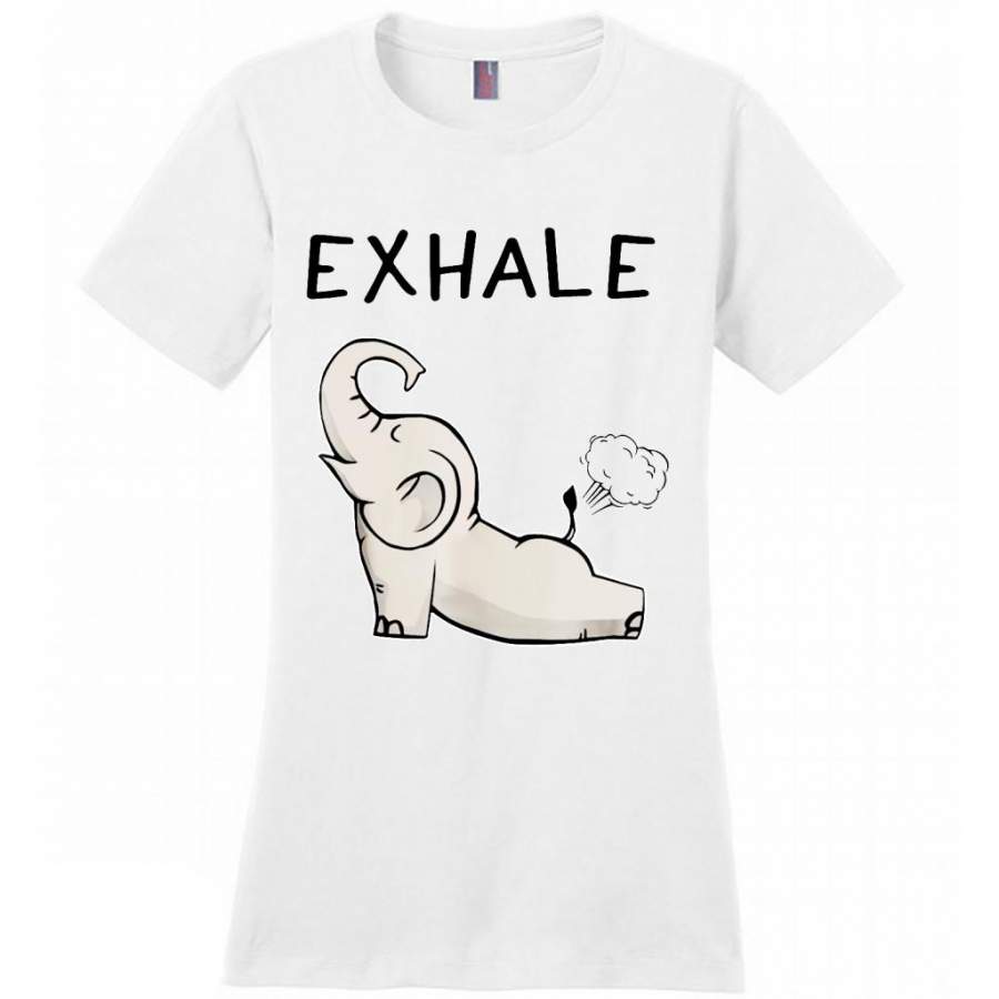 Yoga Elephant Exhale – District Made Women Shirt