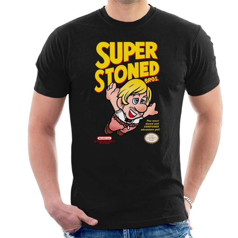 Super Stoned Bros Dazed And Confused Mario Men’s T-Shirt