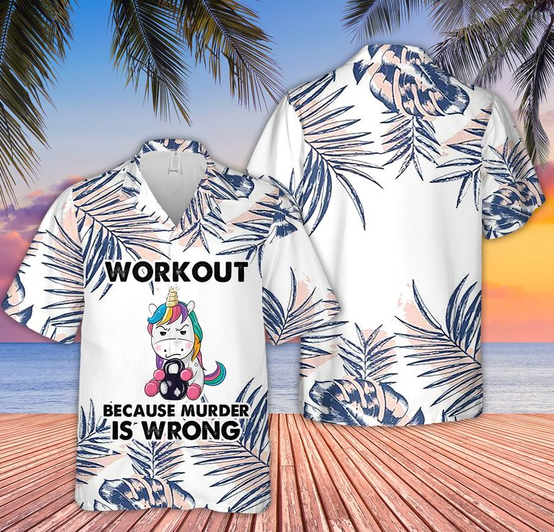 Unicorn Workout Hawaii Shirt Unisex Adult Ha11200