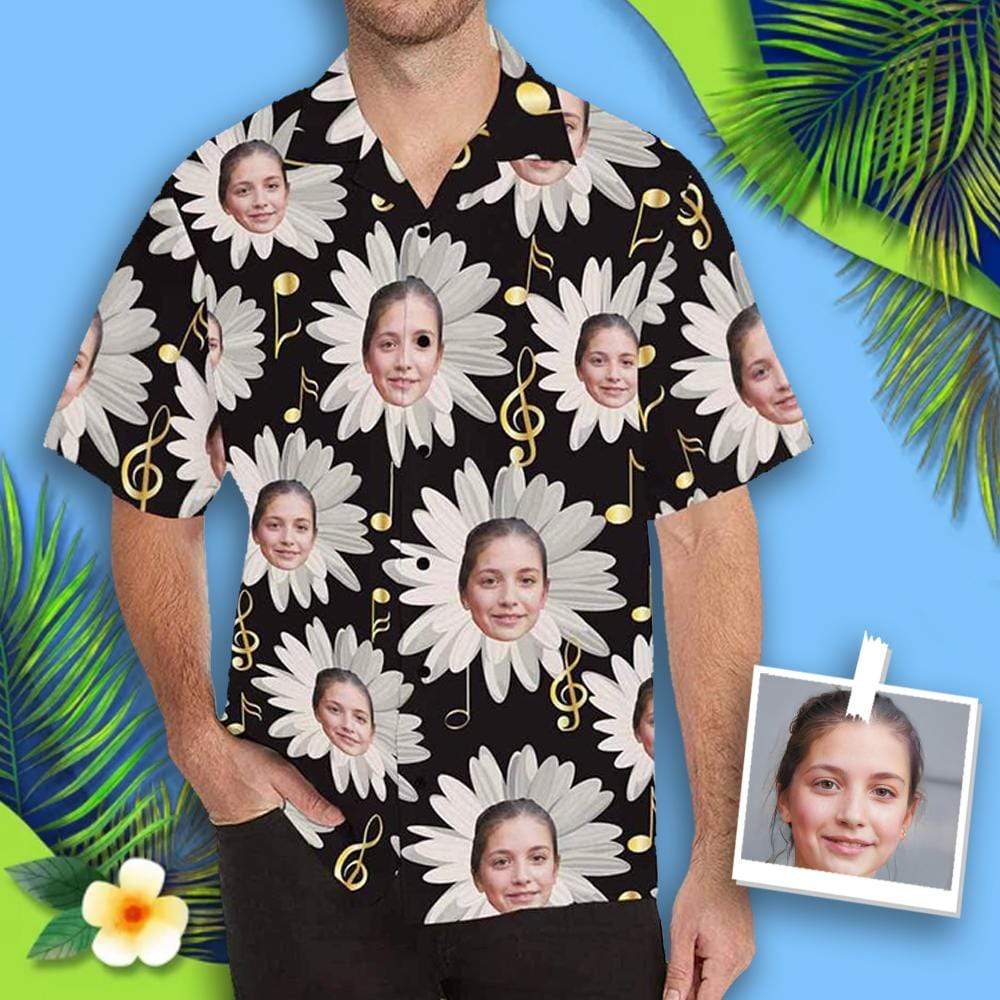 Custom Girlfriend Face Chrysanthemum All Over Print Hawaii Shirt Ha66227