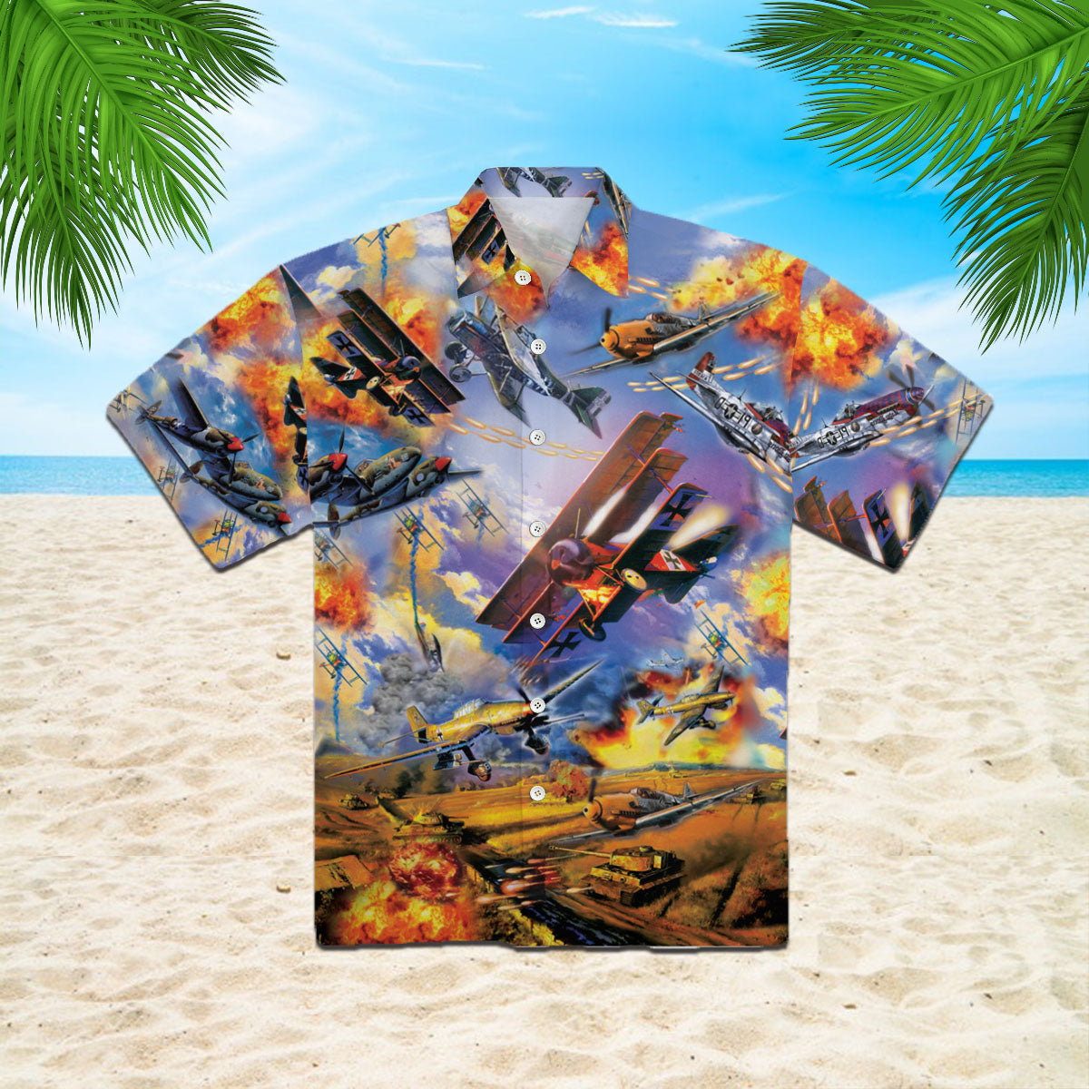 Oragontee Airplane On War Hawaii Shirt For Men Women Adult Ha55443