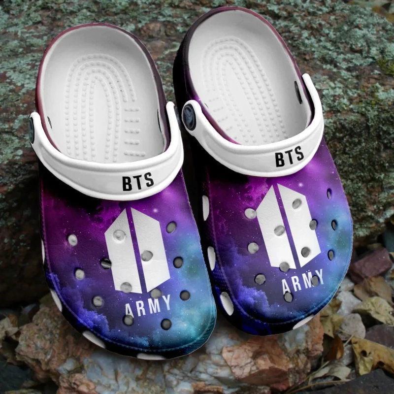 BTS Jungkook Pattern Crocband Shoes Crocs Clogs Comfortable For Men Women