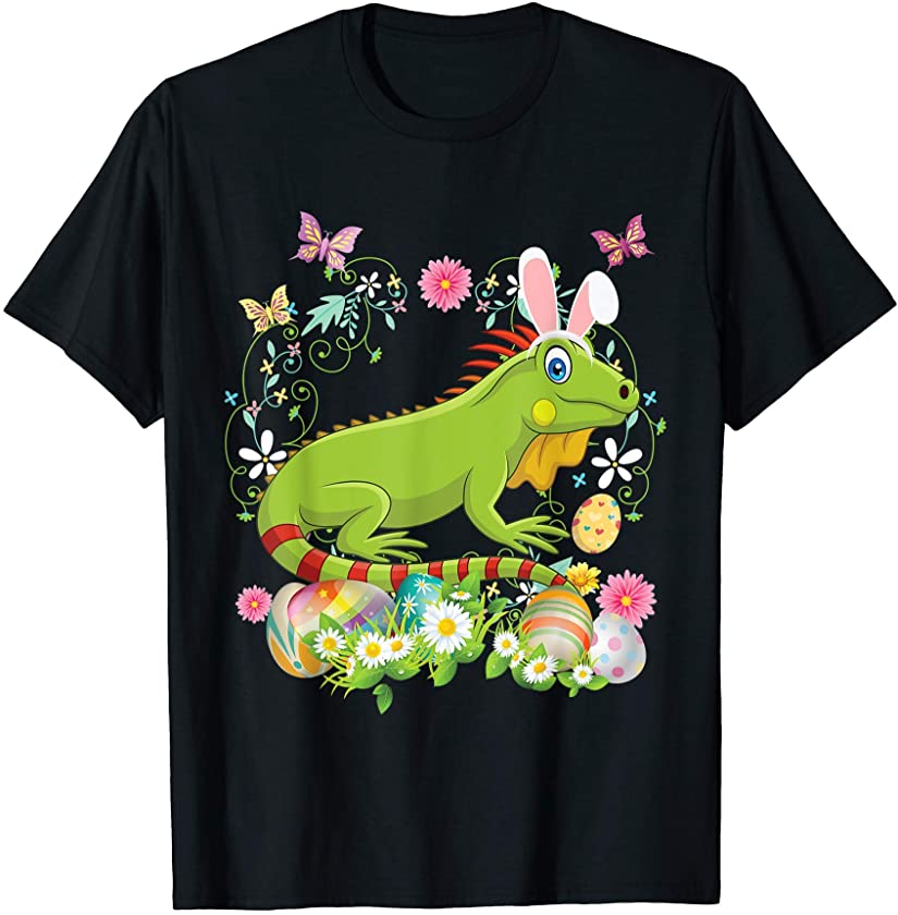 Bunny Iguana Happy Easter Day Lover Egg Hunt Lovely Cute T-Shirt