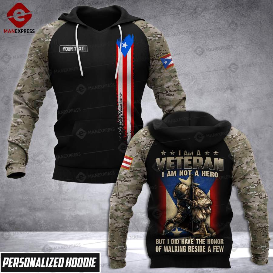 VH CUSTOMIZE PUERTO RICO ARMY HOODIE 3D ALL OVER PRINT 0911 HVQ