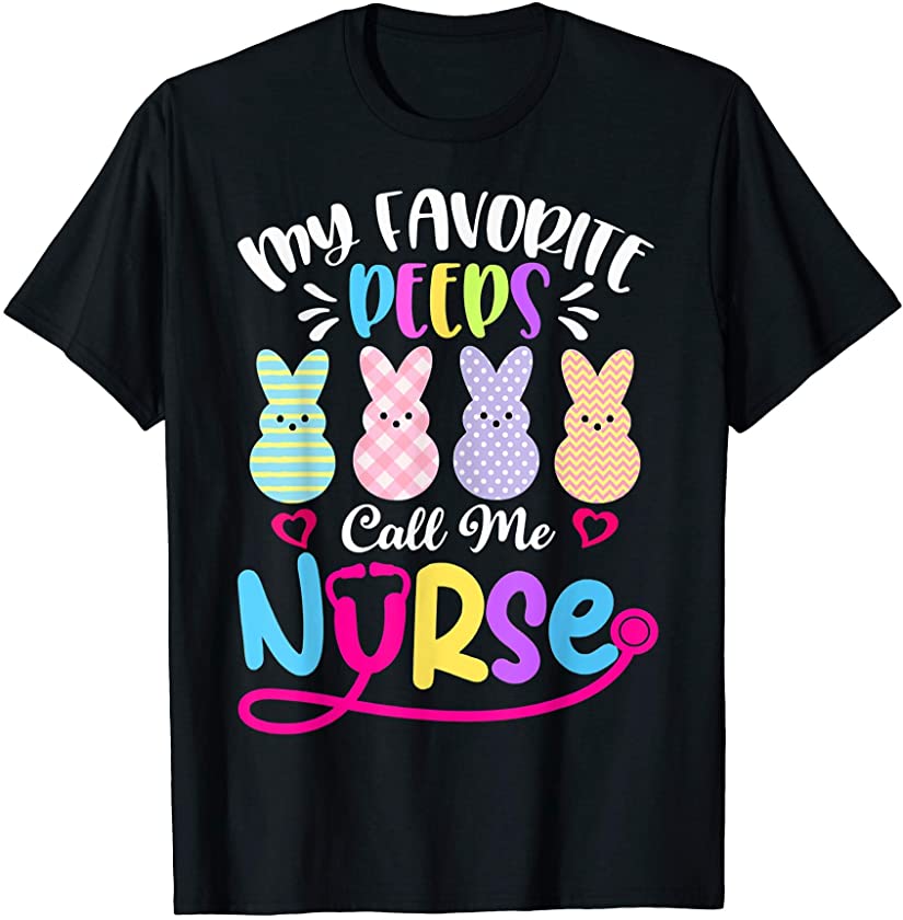 Peeps Bunny Call Me Nurse Easter Bunny Costume t shirt T-Shirt