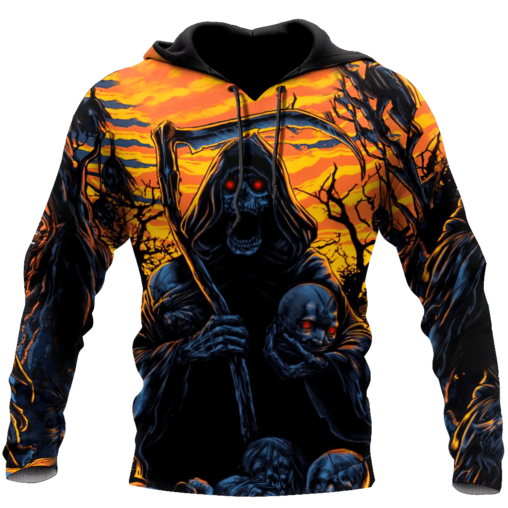 Demon Devil Skull Hoodie 3D All Over Print Men’S Devil Hoodies Skull Women Hoodie For Halloween