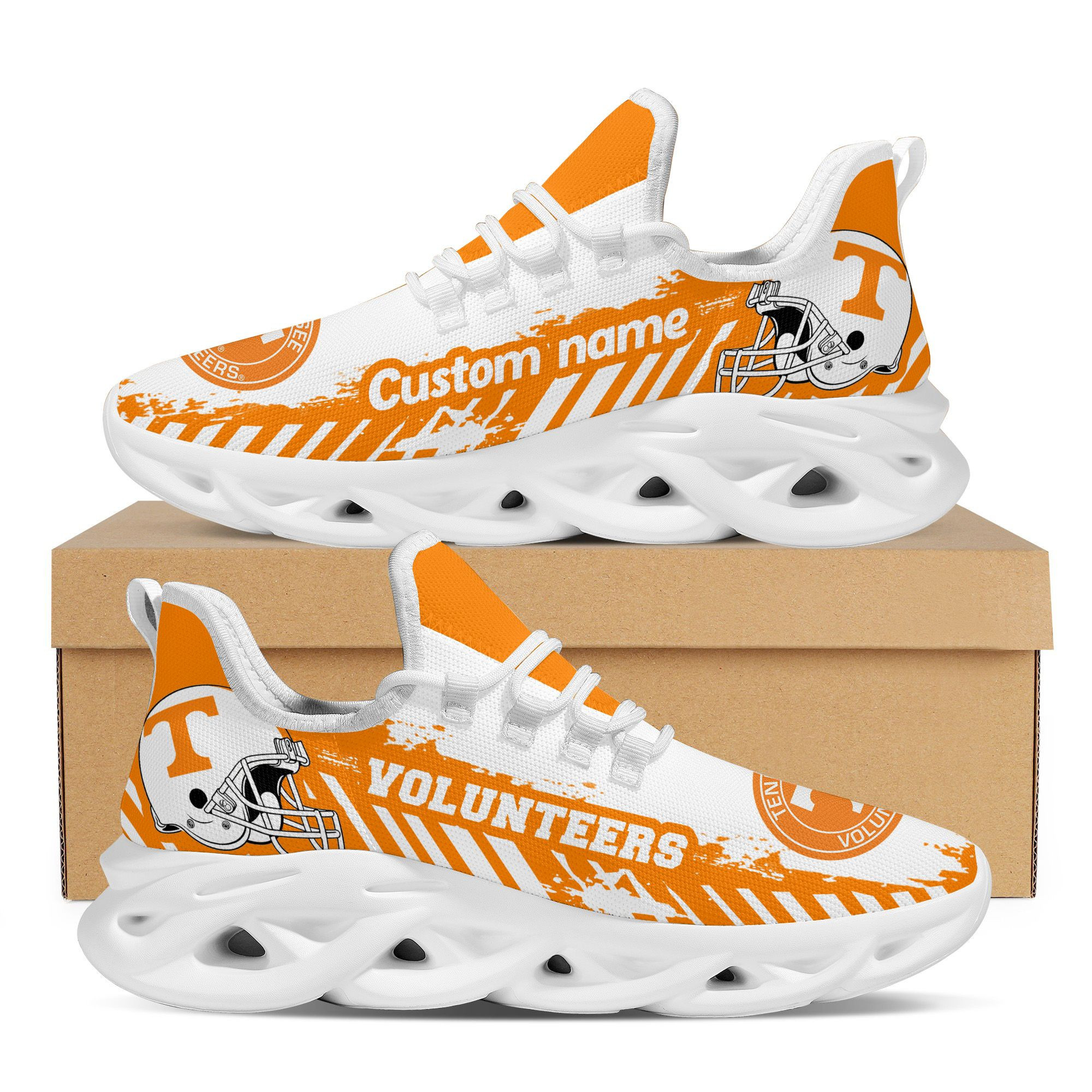 Tennessee Volunteers American Football Team Helmet Custom Name Personalized Men And Women Max Soul Sneakers Shoes For Fans