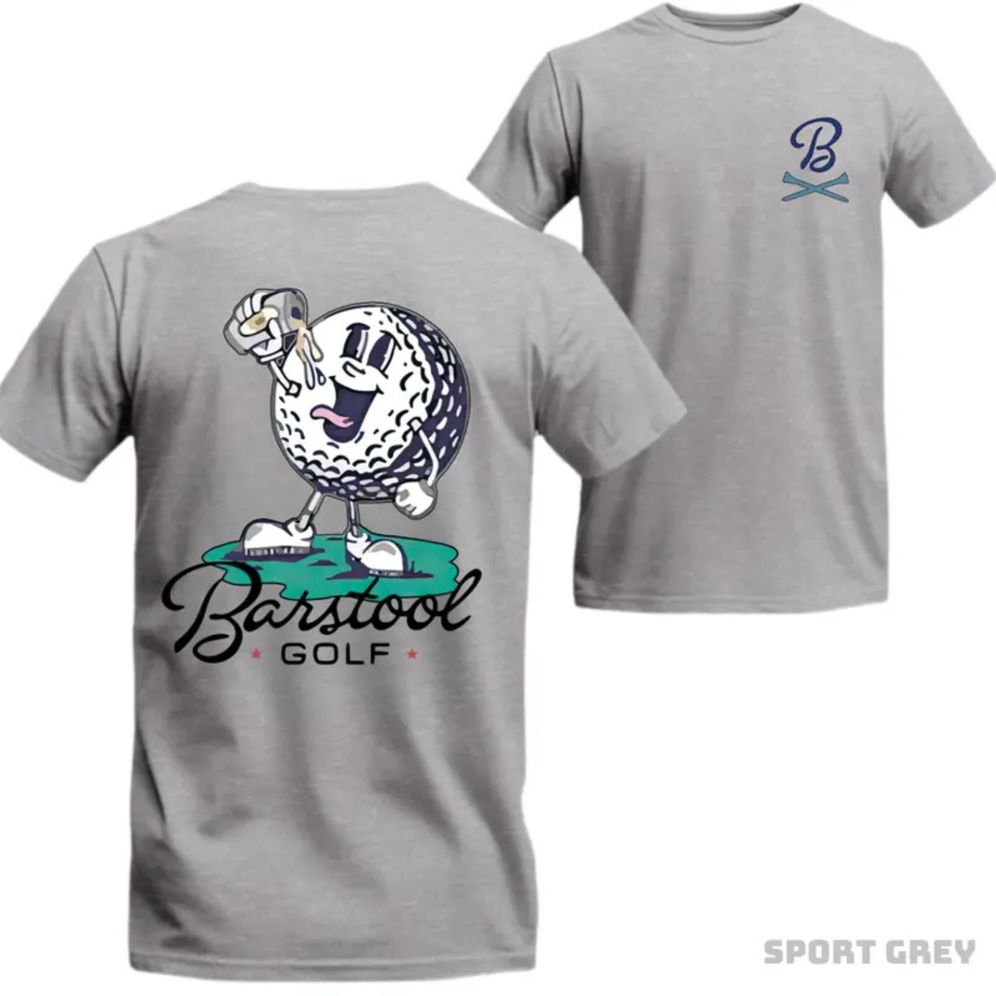 Barstool Golf T-Shirt – Fun Golf Ball Design with Bold Branding – Perfect for Casual Golf Days, Cotton Material, Unisex, Comfortable for All Ages Menswear Tops, Tiktok Shop