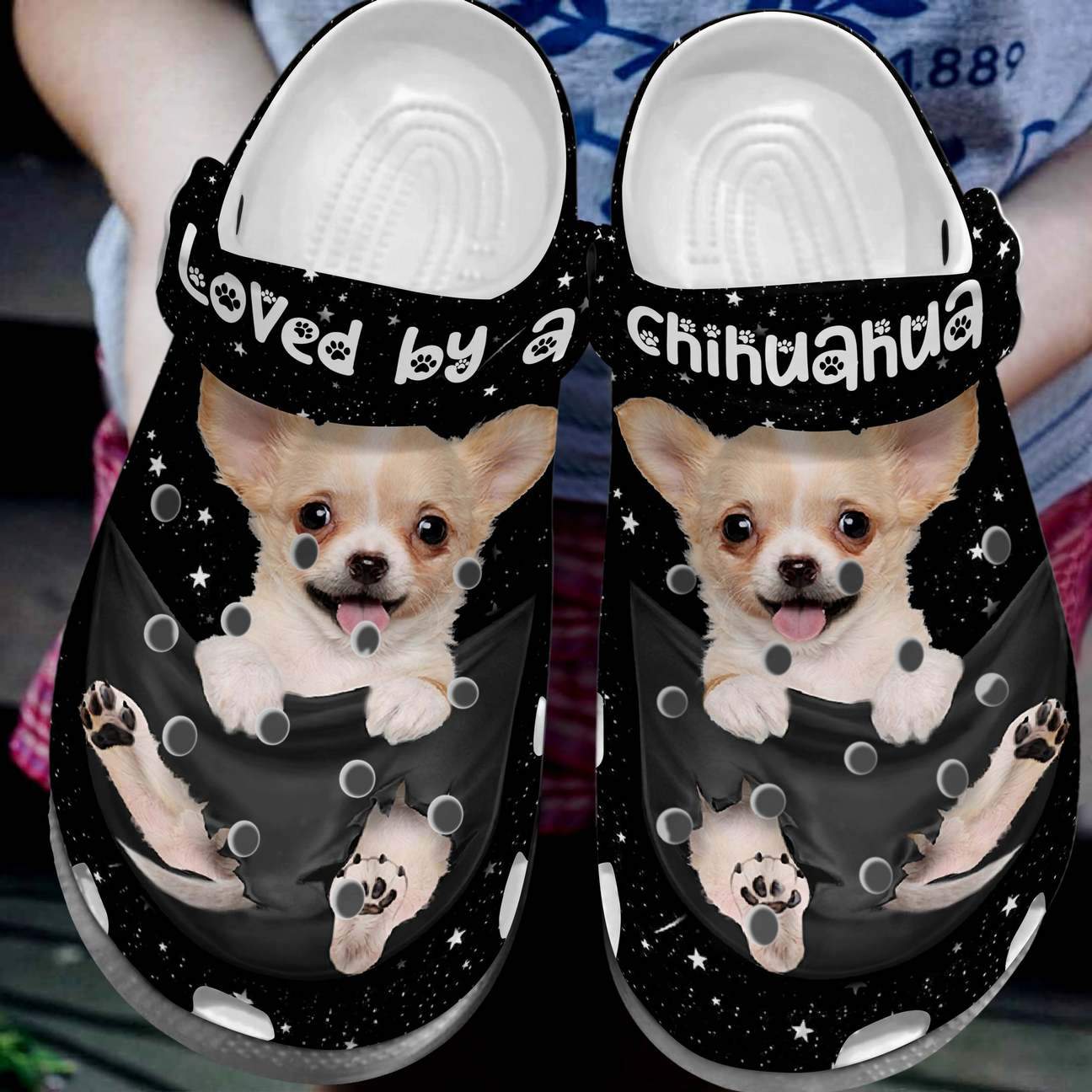 Chihuahua Personalized Clog, Custom Name, Text, Color, Number Fashion Style For Women, Men, Kid, Print 3D Loved By A Chihuahua