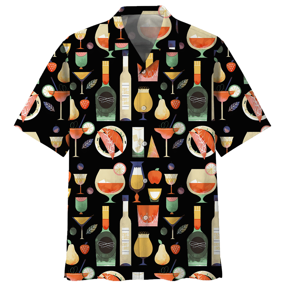 Cocktail Black Awesome Design Unisex Hawaii Shirt For Men And Women Ha85285