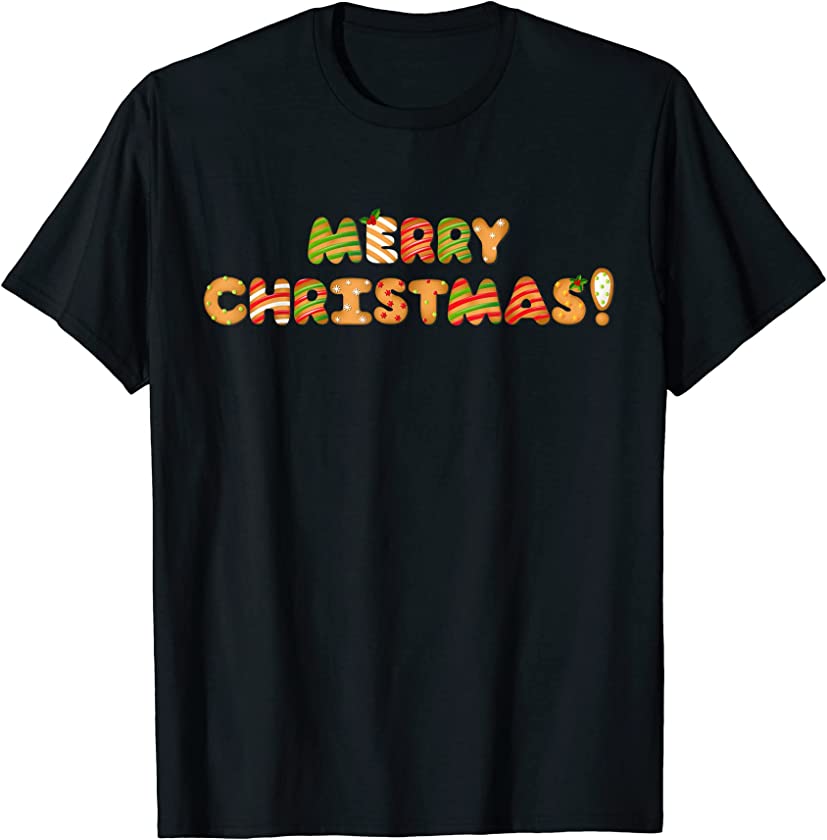 Merry Christmas Candy Donut Shirt Christians Pajamas Gift T-Shirt