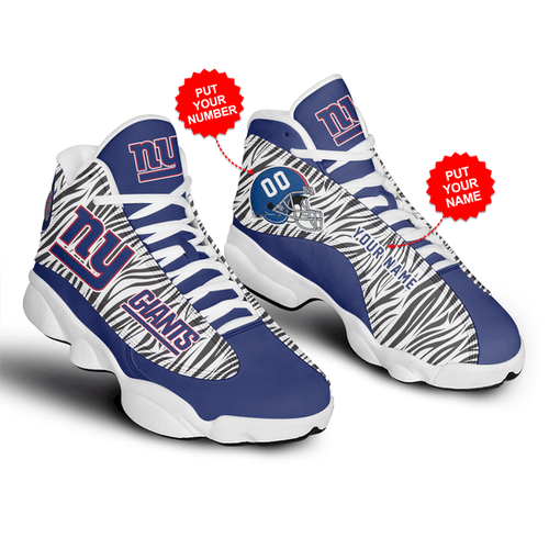 New York Giants Football Customized Air Jordan 13 For Fan Shoes Sport Sneakers