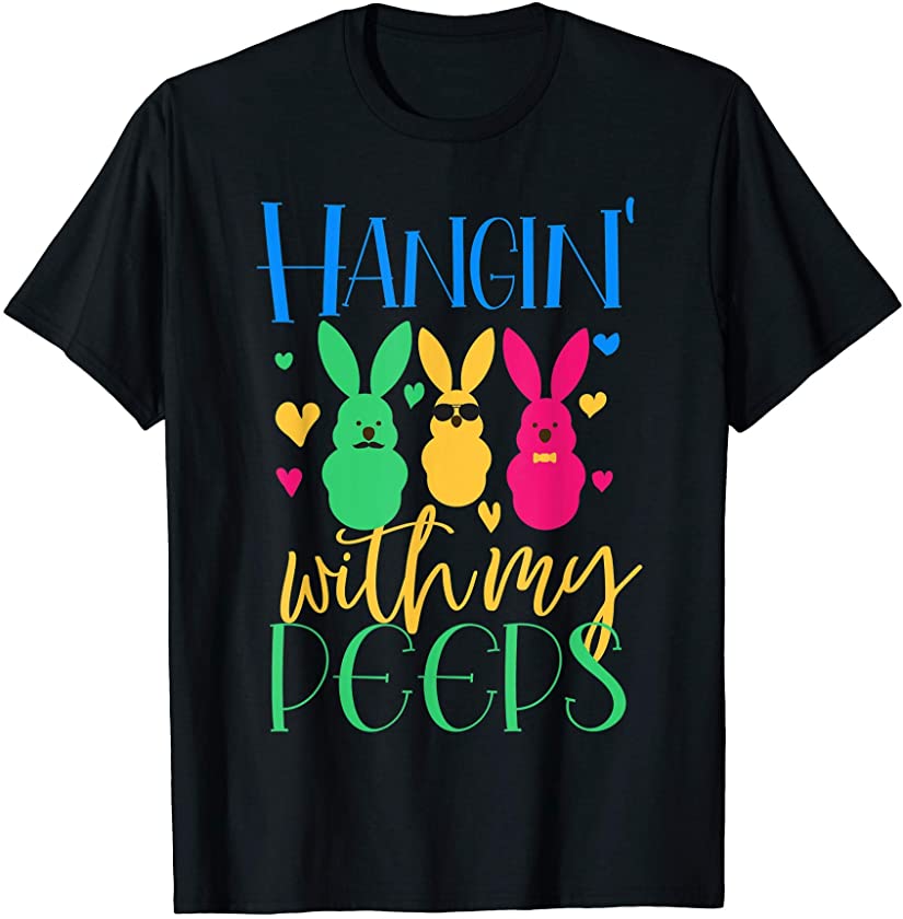 Boys Hangin With My Peeps Little Cute Bunny Easter Family T-Shirt