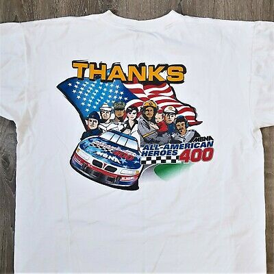 Vintage Mbna Motorsports Nascar Racing T Shirt 90s All American Heroes 400 7486