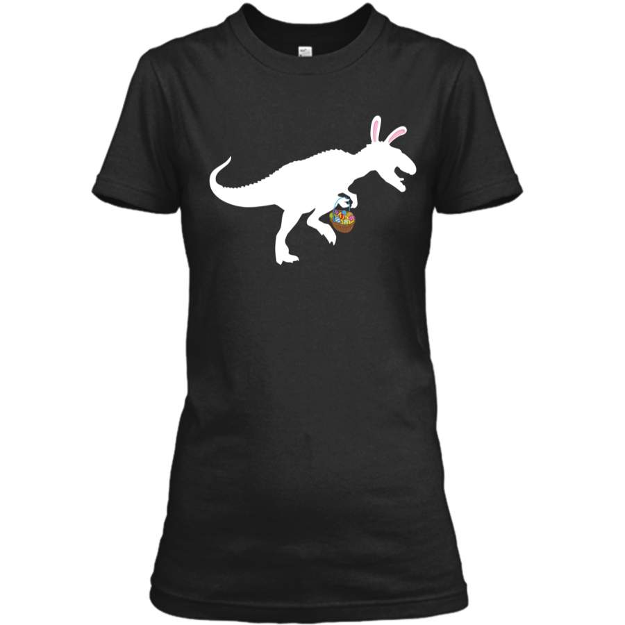 Easter Bunny Dinosaur Funny Easter T-Shirt Kids Boy Girl Egg1 Ladies Custom