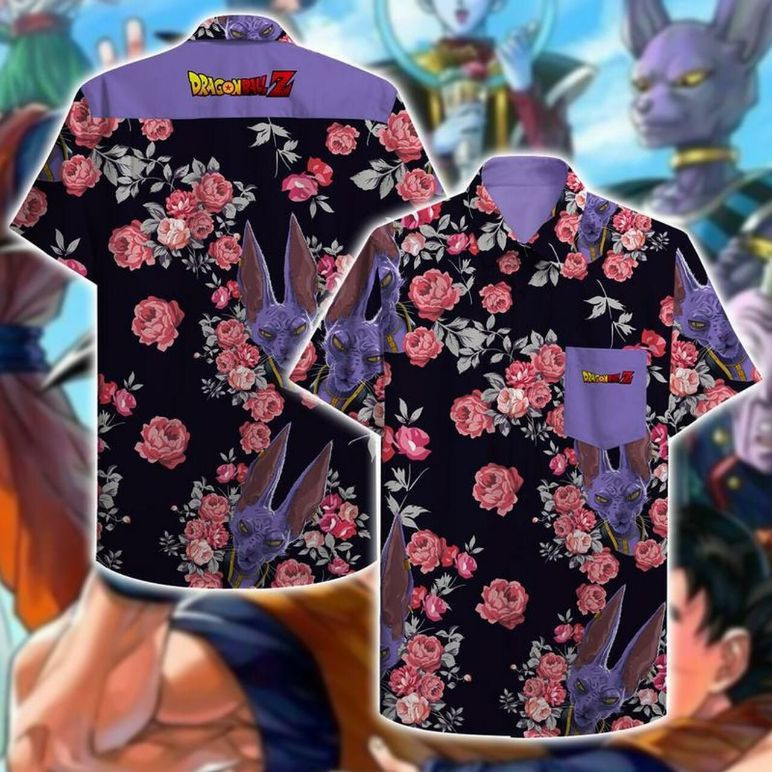 Floral Beerus Dragon Ball Z All Over Print Hawaii Shirt Ha292