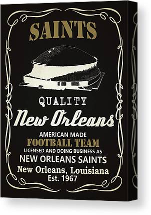 New Orleans Saints Whiskey Joe Hamilton Canvas Print