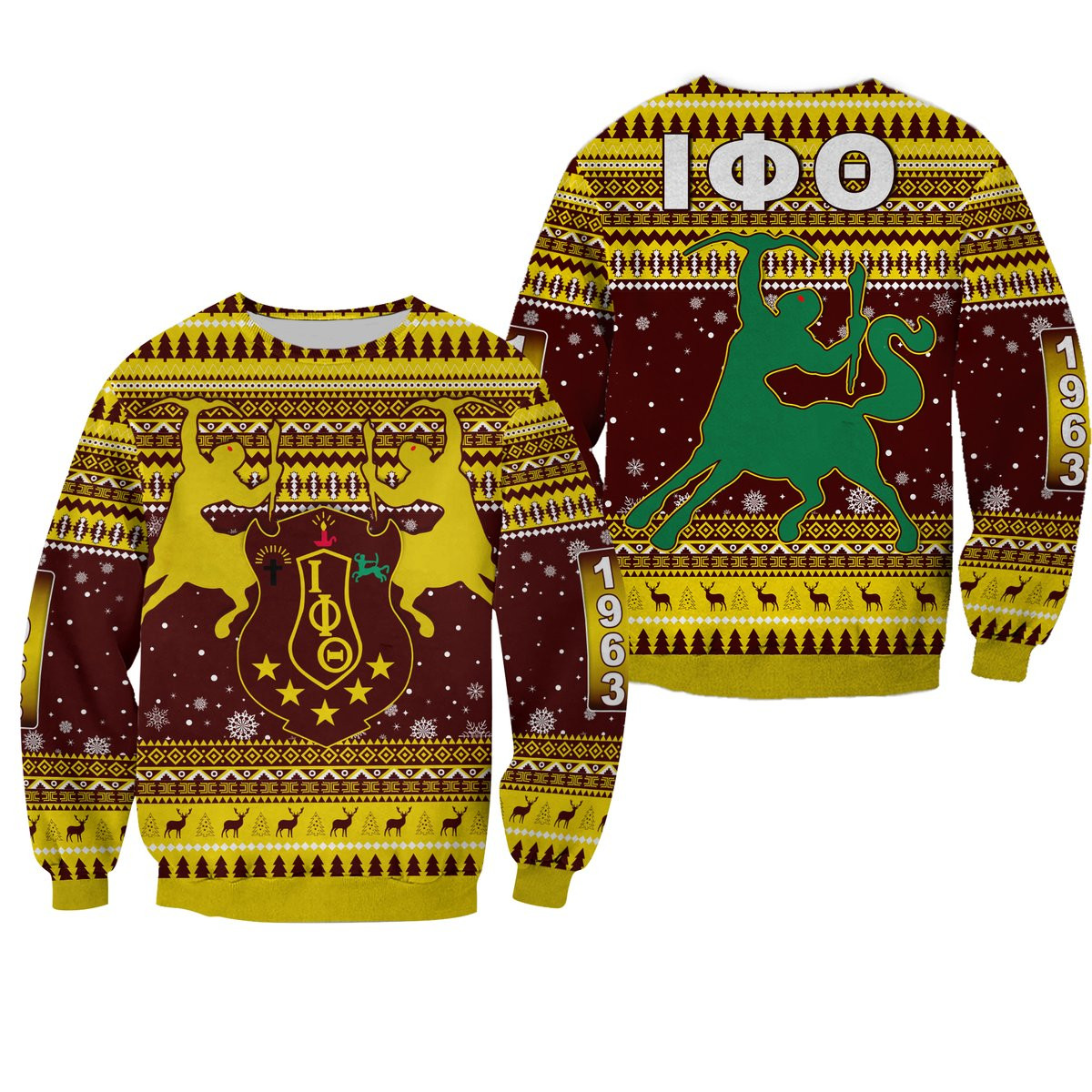 Getteestore Sweatshirt – Iota Phi Theta African Pattern Christmas Sweatshirts A31