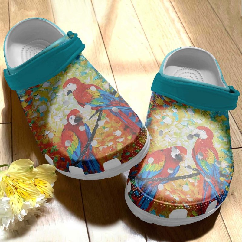 Abstract Parrot Shoes – Parrot Art Shoes Crocbland Clog Birthday Gifts For Men Women