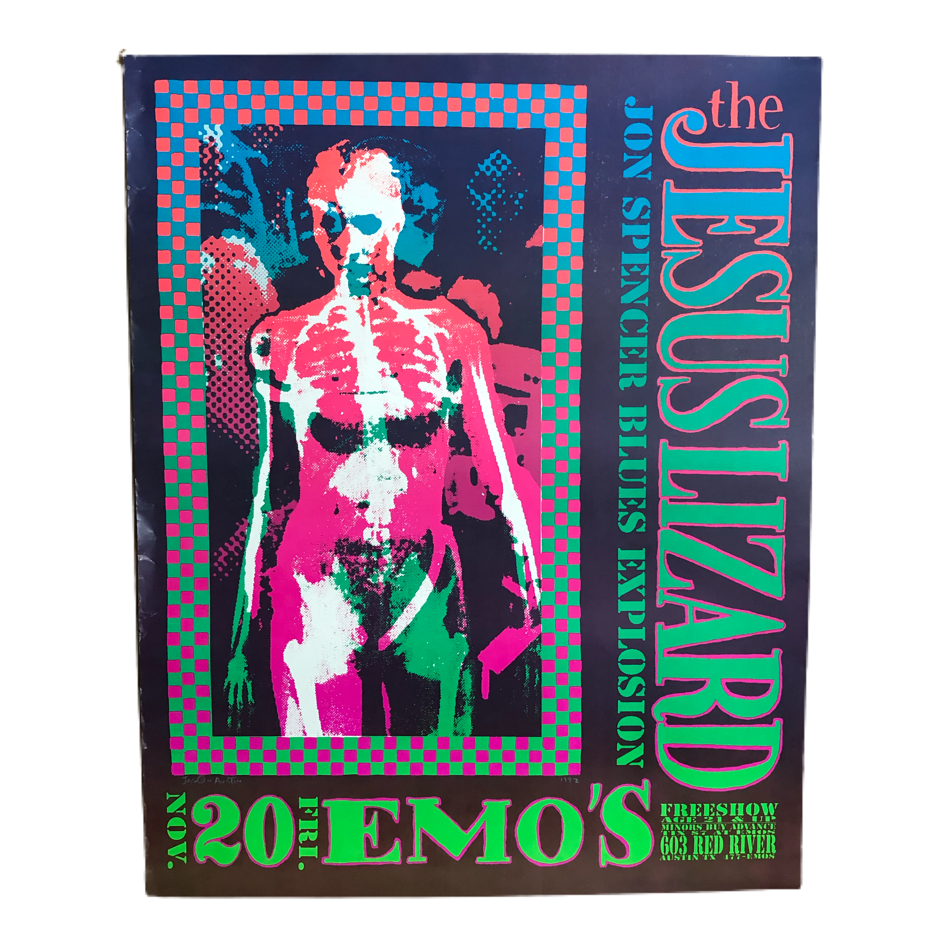 Vintage The Jesus Lizard “Emo’s” Show Poster