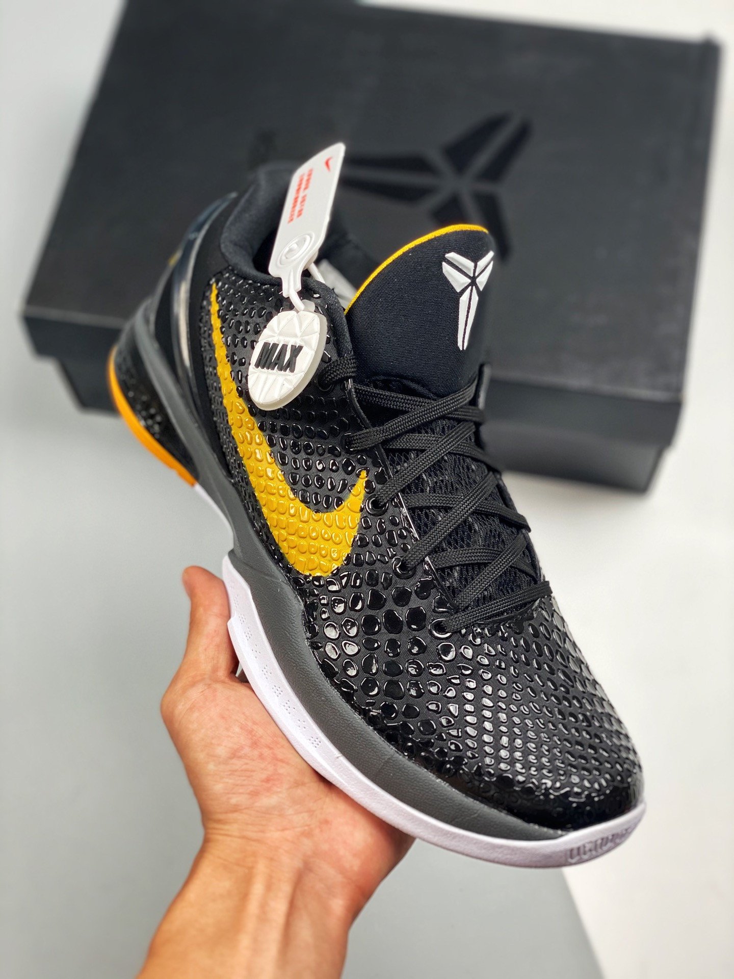 Nike Kobe 6 Protro BlackDark Grey-White-Del Sol 5338419