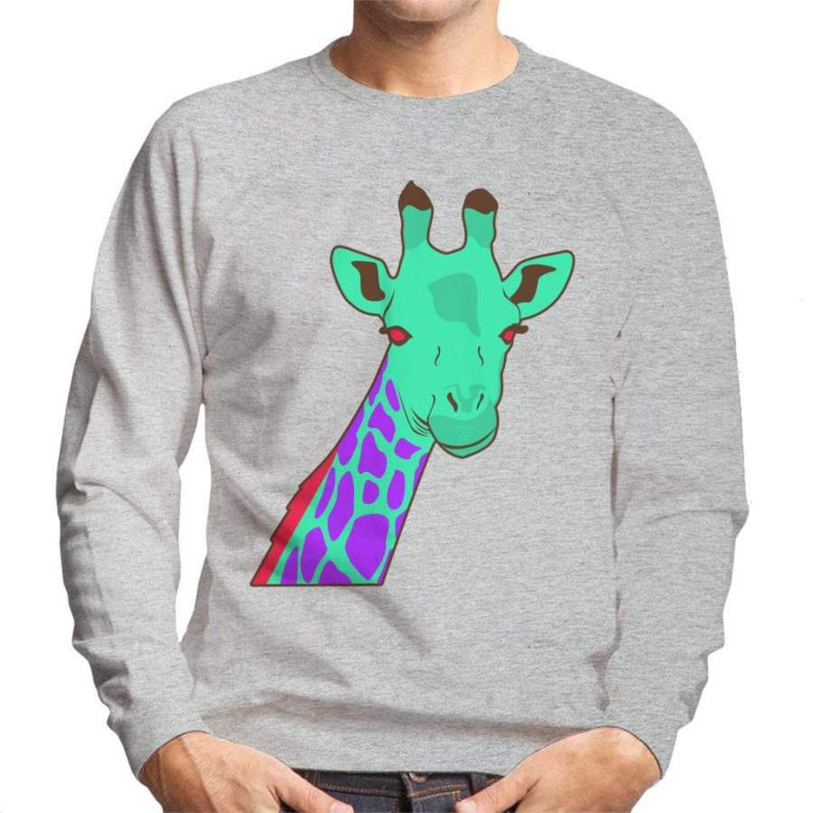 Neon Giraffe Men’s Sweatshirt