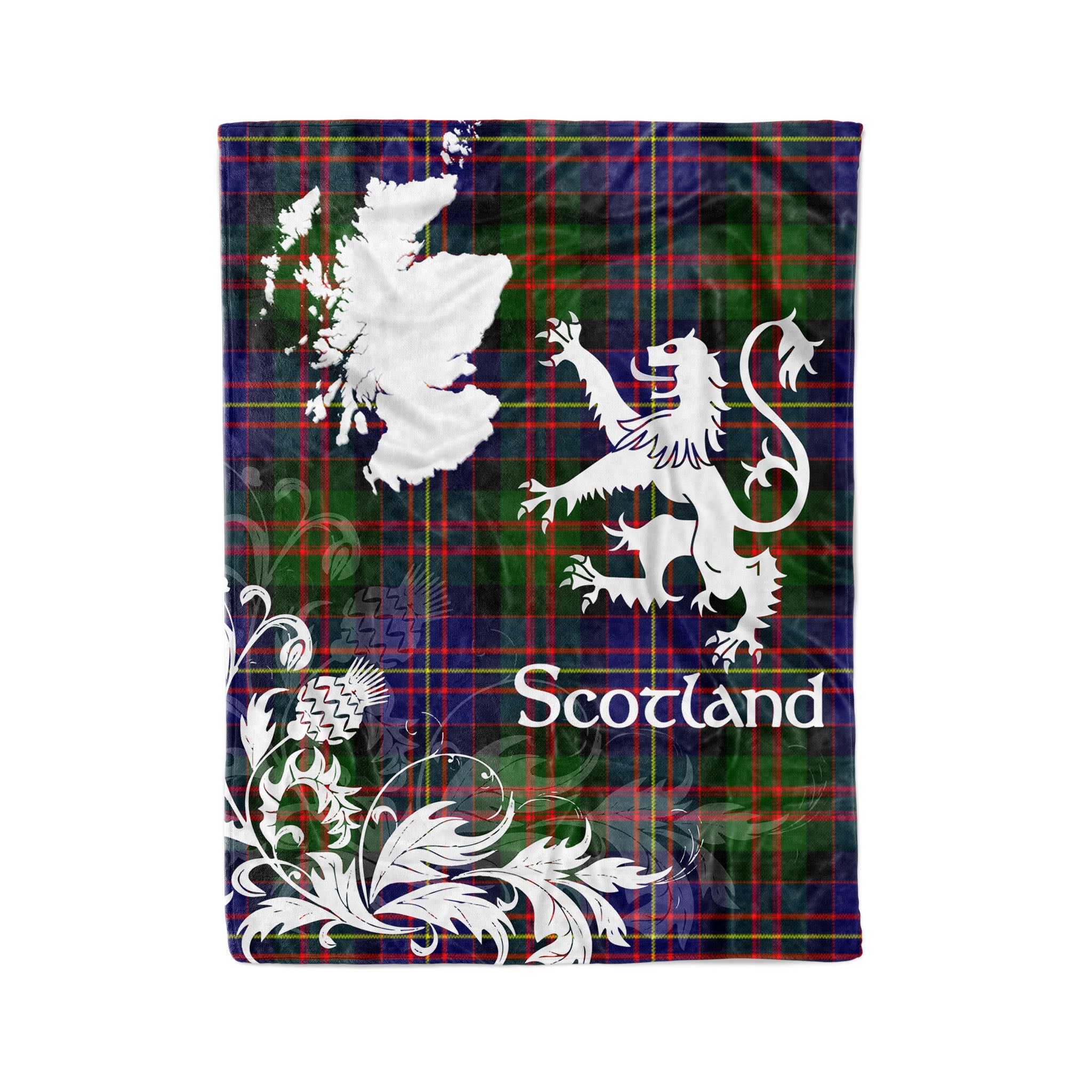 Tartan Plaid Fleece Blanket Tartan Blanket Thistle And Lion Scottish Clan Cameron Of Erracht Modern Plaid Blanket