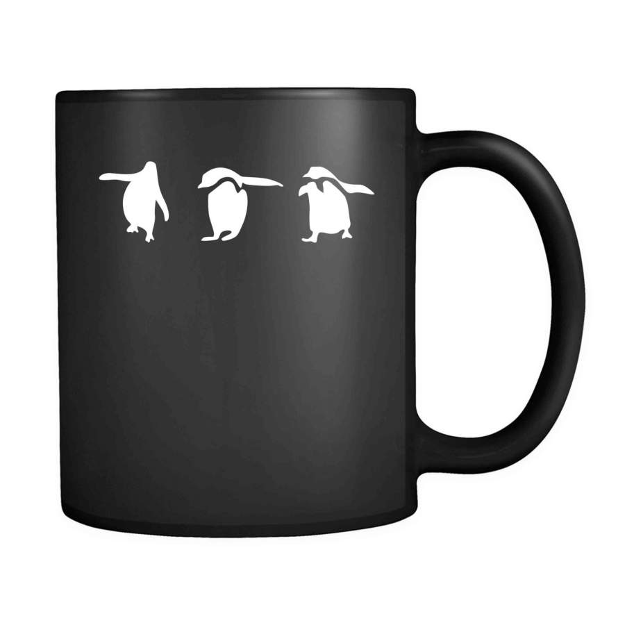 Dancing Penguins Adelie Penguin Silhouette 11oz Mug