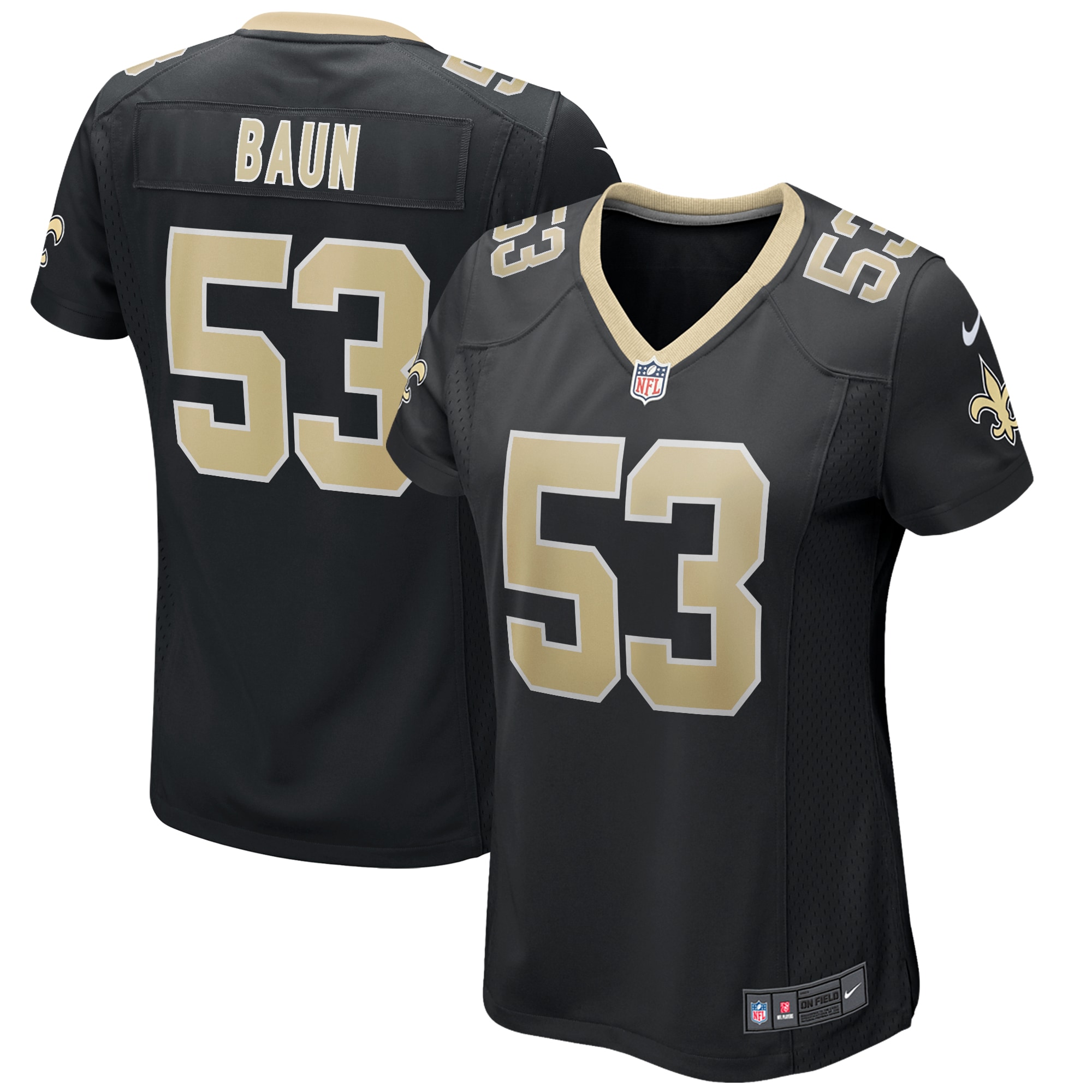 Women’s New Orleans Saints Zack Baun Black Game Jersey