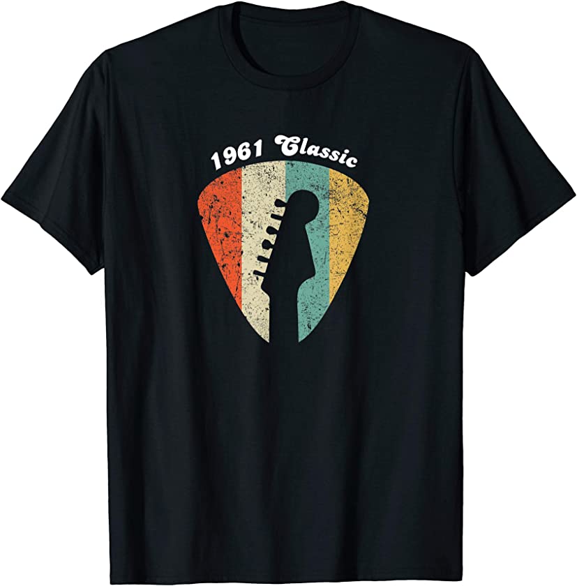 60th Birthday 1961 Guitar Player Retro vintage gift T-Shirt