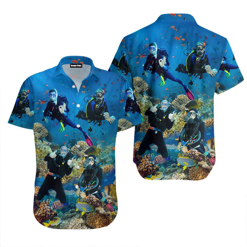 Scuba Diving Under Water Hawaii Shirt For Men Women Ha101407