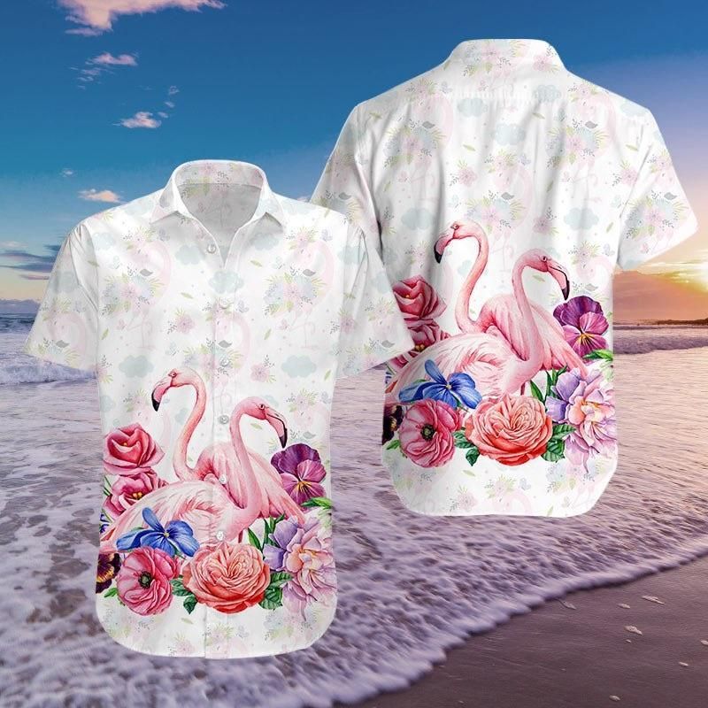 Find Hawaii Aloha Shirts Flamingo Flower Ha110777