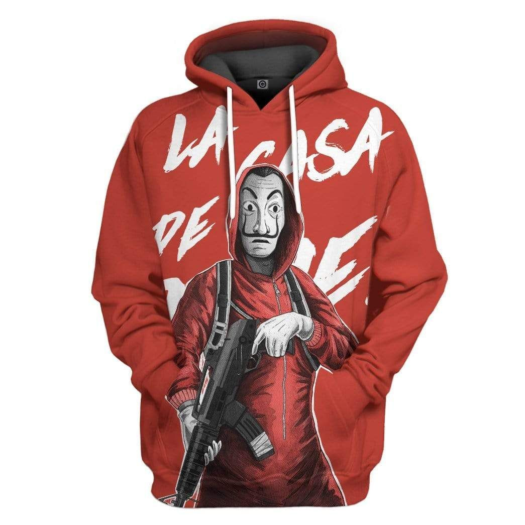 3D Money Heist La Casa De Papel Custom Hoodie Apparel