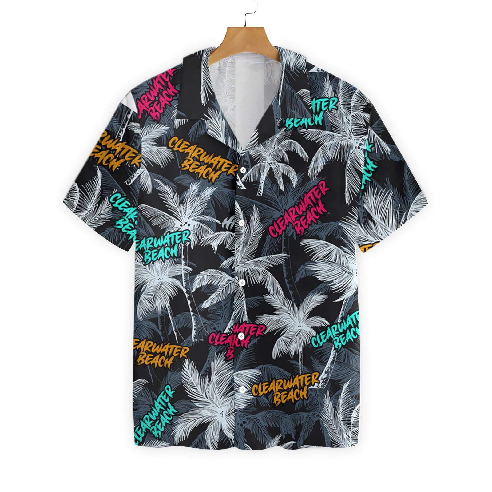 Clearwater Beach Coconut Tree Seamless 0307 Hawaii Shirt Ha51796