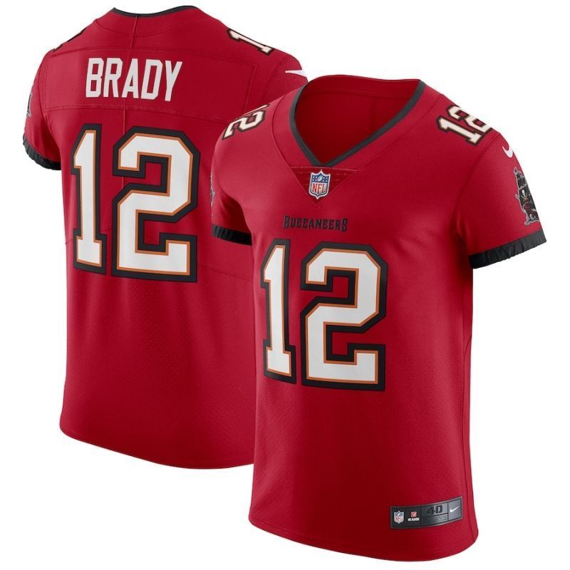 Tampa Bay Buccaneers Tom Brady #12 NFL 2020 Crimson Red Jersey